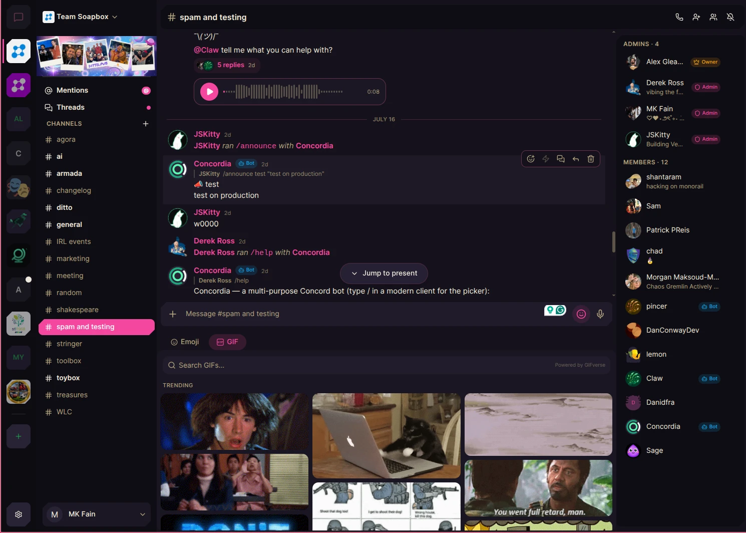 Armada — encrypted community chat